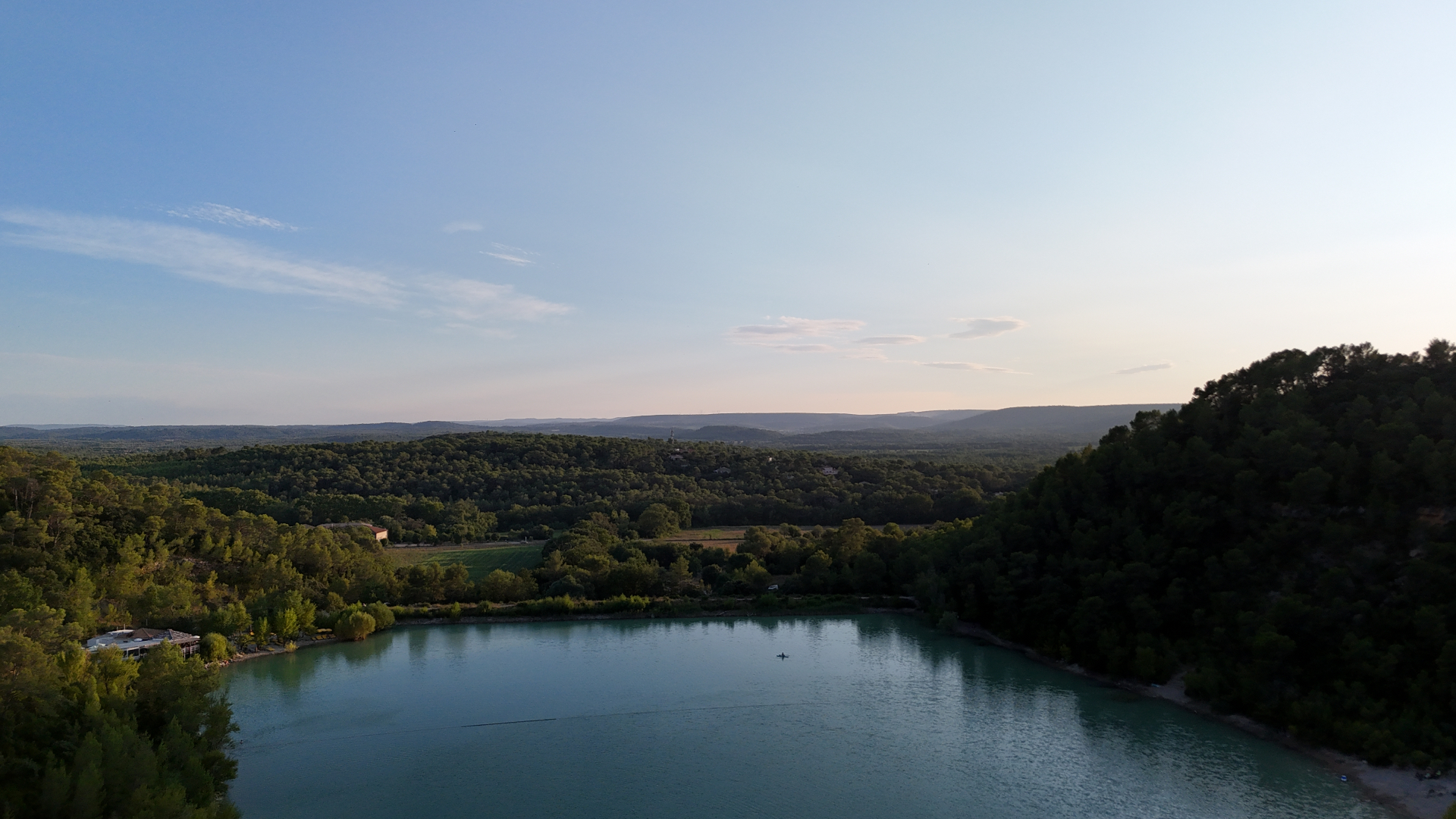 Guinguette des Amoureux vue drone — lieu événementiel Hérault
